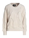 Alpha Studio Woman Sweater Beige Size 14 Merino Wool