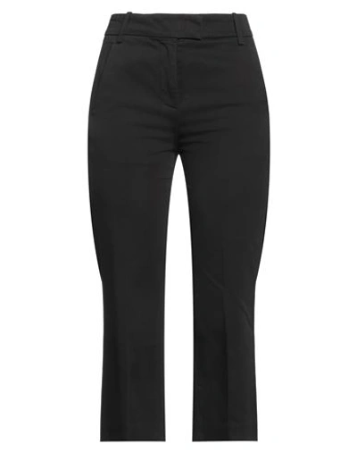 Dondup Woman Cropped Pants Black Size 6 Cotton, Lyocell, Elastane