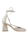 Strategia Woman Pumps Light Grey Size 10 Soft Leather