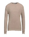 Tsd12 Man Sweater Sand Size Xl Acrylic, Wool In Beige