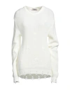 Tsd12 Man Sweater Ivory Size M Acrylic, Wool In White