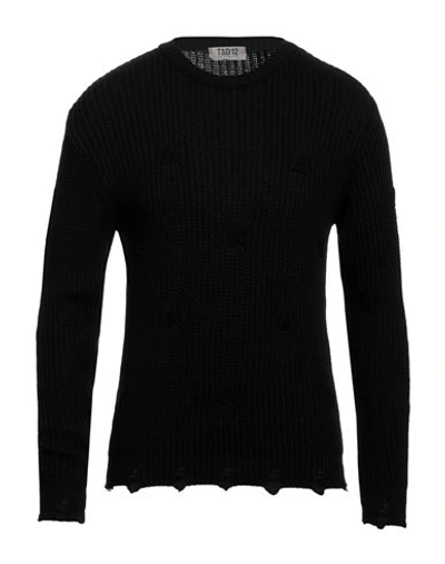 Tsd12 Man Sweater Black Size Xl Acrylic, Wool