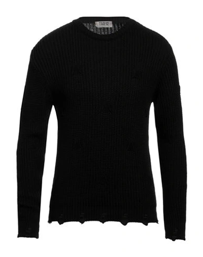 Tsd12 Man Sweater Black Size L Acrylic, Wool