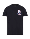 Plein Sport Man T-shirt Navy Blue Size Xl Cotton, Elastane