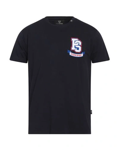 Plein Sport Man T-shirt Navy Blue Size Xl Cotton, Elastane
