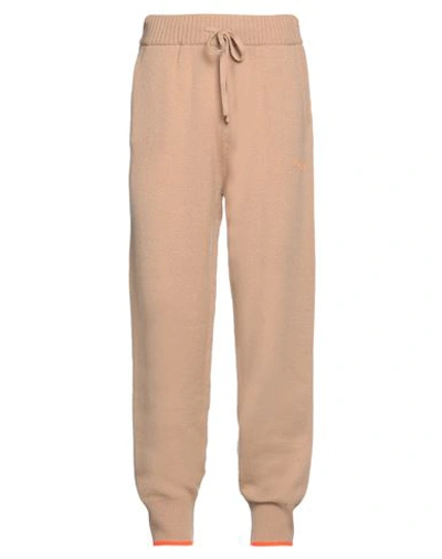 Msgm Man Pants Camel Size Xl Wool, Cashmere In Beige