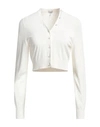 Loewe Woman Cardigan Ivory Size M Viscose, Polyester In White