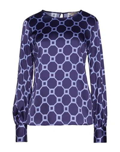 Camicettasnob Woman Top Midnight Blue Size 6 Viscose, Elastane In Blue
