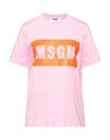 Msgm Woman T-shirt Pink Size Xl Cotton
