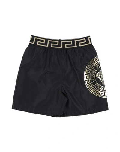 Versace Young Babies'  Toddler Boy Swim Trunks Black Size 6 Polyester