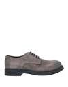Jp/david Man Lace-up Shoes Grey Size 7.5 Soft Leather