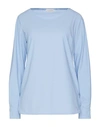Camicettasnob Woman Top Sky Blue Size 12 Polyamide, Elastane In Blue