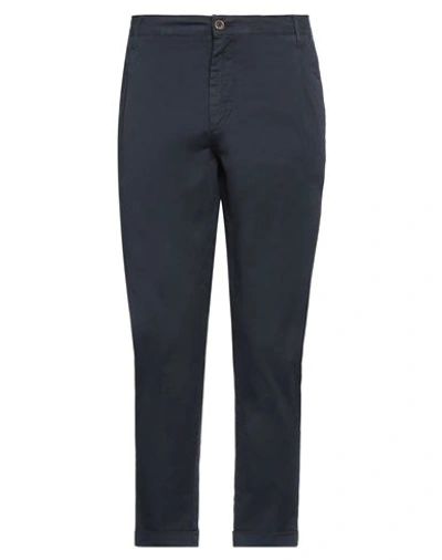 Stilosophy Man Pants Midnight Blue Size 38 Cotton, Elastane