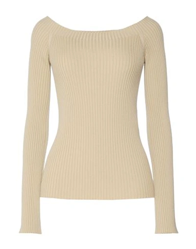 Chloé Woman Sweater Beige Size L Wool, Cashmere, Polyamide, Elastane