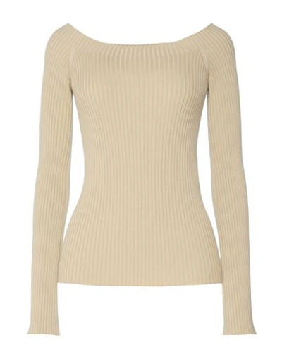 Chloé Woman Sweater Beige Size L Wool, Cashmere, Polyamide, Elastane In Beige
