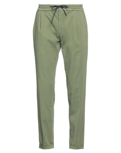 Michael Coal Man Pants Military Green Size 33 Cotton, Polyester, Elastane In Sage Green