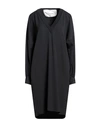 LE SARTE PETTEGOLE LE SARTE PETTEGOLE WOMAN MIDI DRESS BLACK SIZE 10 POLYESTER, VIRGIN WOOL, ELASTANE