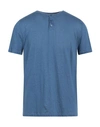 Majestic Filatures Man T-shirt Pastel Blue Size S Linen, Elastane