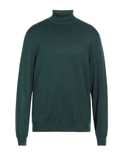 Only & Sons Man Turtleneck Dark Green Size Xxl Livaeco By Birla Cellulose, Polyester In Green
