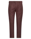 Paul Miranda Man Pants Brick Red Size 32 Cotton, Wool, Polyamide, Silk In Red