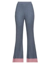 M Missoni Woman Pants Slate Blue Size 8 Viscose, Polyester, Polyamide In Blue