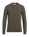 Mqj Man Sweater Military Green Size 38 Polyamide, Wool, Viscose, Cashmere