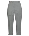Peserico Woman Pants Grey Size 8 Cotton, Elastane