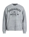 Dsquared2 Man Sweatshirt Grey Size L Cotton, Elastane In Grey