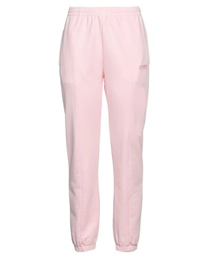 Vetements Woman Pants Light Pink Size L Cotton, Elastane