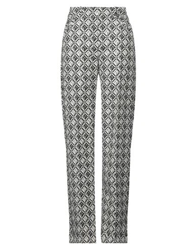 MARINE SERRE MARINE SERRE WOMAN PANTS OFF WHITE SIZE 6 WOOL, RECYCLED POLYESTER
