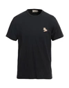 Maison Kitsuné Man T-shirt Black Size S Cotton