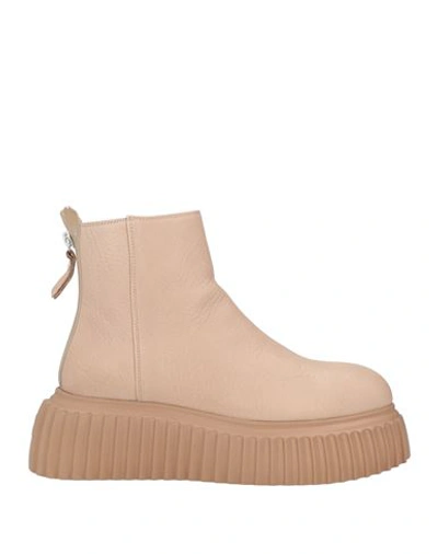 Agl Attilio Giusti Leombruni Agl Woman Ankle Boots Light Brown Size 6 Soft Leather In Beige