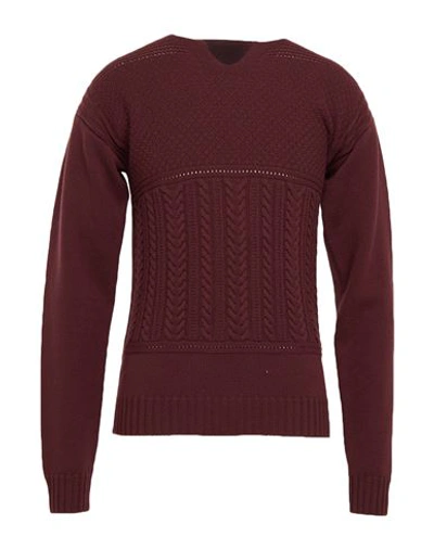 Marc Jacobs Man Sweater Burgundy Size M Wool In Red