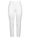 Boutique Moschino Woman Pants White Size 10 Cotton, Elastane