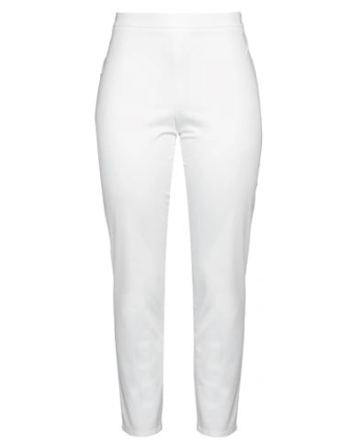 Boutique Moschino Woman Pants White Size 4 Cotton, Elastane