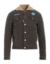 Dsquared2 Man Jacket Dove Grey Size 38 Cotton, Elastane, Polyamide