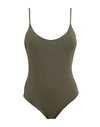 Fisico Cristina Ferrari Fisico Woman One-piece Swimsuit Military Green Size M Polyamide, Elastane