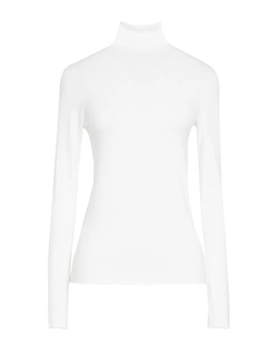 Luckylu  Milano Luckylu Milano Woman Turtleneck Off White Size M Viscose, Polyamide In Off White