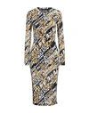 Versace Jeans Couture Woman Midi Dress Black Size 4 Viscose, Elastane
