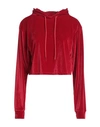 Gaelle Paris Gaëlle Paris Woman Sweatshirt Brick Red Size 2 Polyester, Elastane