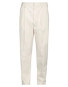Zegna Man Pants Ivory Size 34 Cotton In White