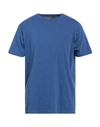 Rossopuro Man T-shirt Blue Size 8 Cotton