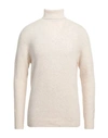 Jeordie's Man Turtleneck Beige Size L Merino Wool, Polyamide, Elastane