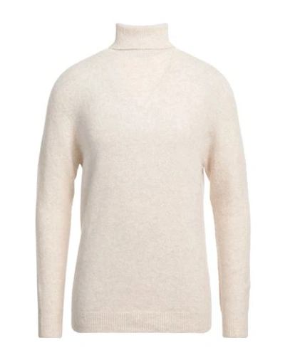 Jeordie's Man Turtleneck Beige Size L Merino Wool, Polyamide, Elastane