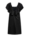 Hanita Woman Short Dress Black Size M Cotton