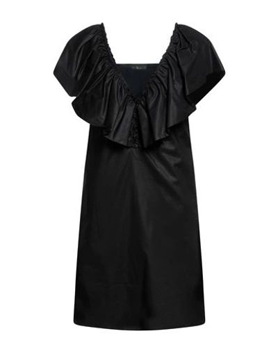 Hanita Woman Short Dress Black Size M Cotton