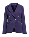 Vanessa Scott Woman Suit Jacket Purple Size L Polyester
