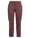 Eleventy Woman Pants Garnet Size 8 Cotton, Elastane In Red