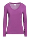 Merci .., Woman T-shirt Purple Size S Viscose