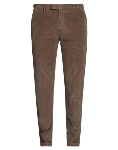 Pt Torino Man Pants Chocolate Brown Size 40 Lyocell, Linen, Cotton